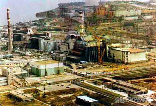 Imagen aérea de la Central de Chernóbil. ( Greenpeace).