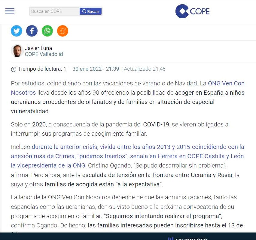 Pulsar para acceder a la noticia en COPE