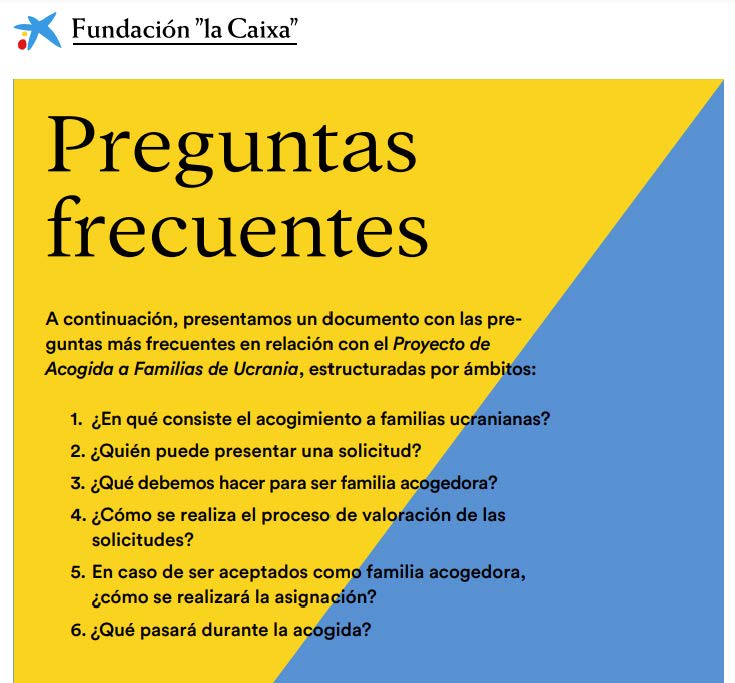 Preguntas frecuentes s acoger familia ucraniana